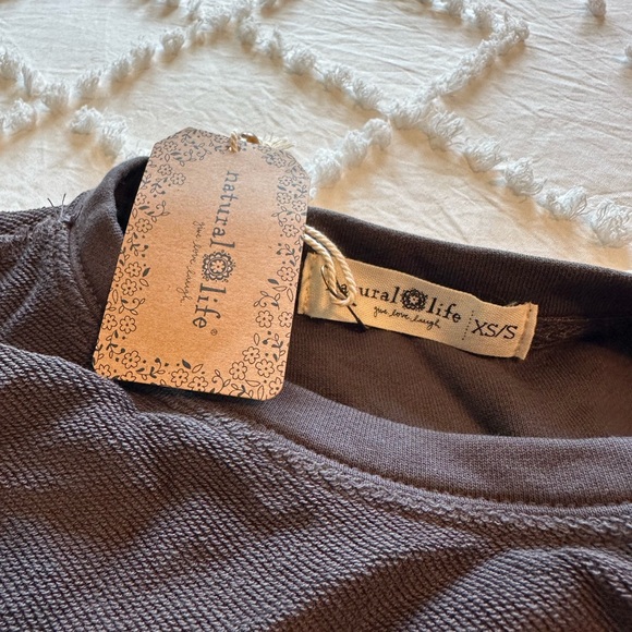 NATURAL LIFE Black and Pink Peace Sign Tee - Picture 2 of 2